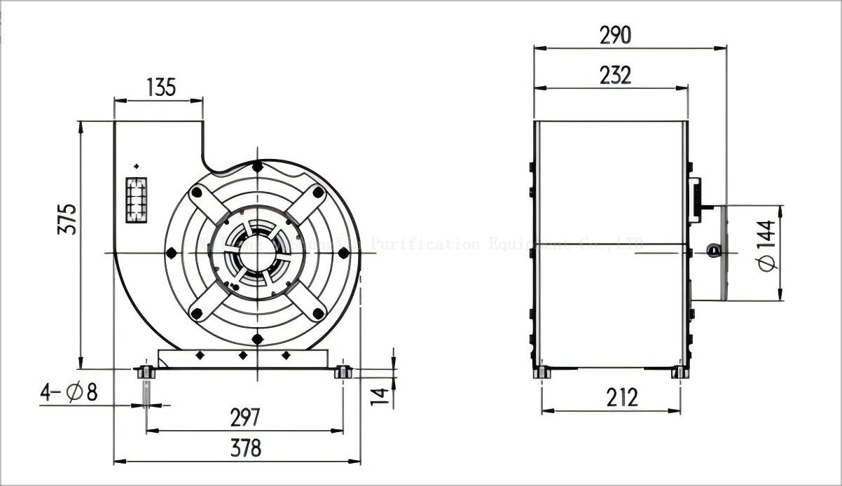 Outline and installation dimension drawing DSX-240-2