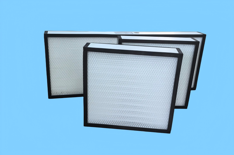 Deshengxin range of high-efficiency air filters, including HEPA (H13, H14) and ULPA (U15, U16, U17) grades for cleanroom purification.