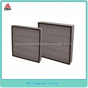 Chemical filter(Flat Folded Micro Pleat AMC Chemical Filter) for Air conditioner unit (MAU) 